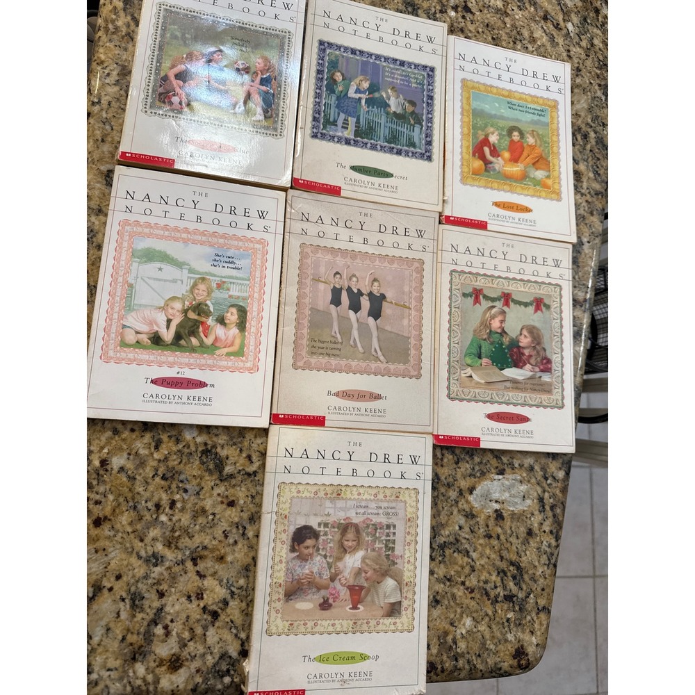 Nancy Drew Notebooks Scholastic Book Lot of 7 Carolyn Keene Mystery Paperbacks